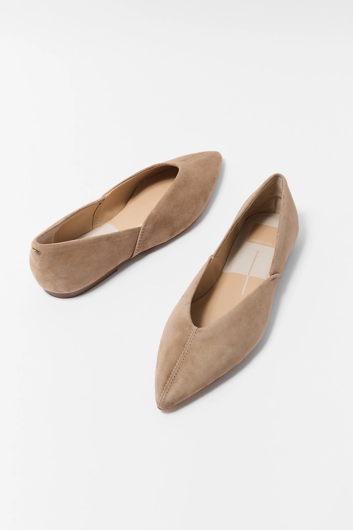 Gema Taupe Suede Flats by Dolce Vita