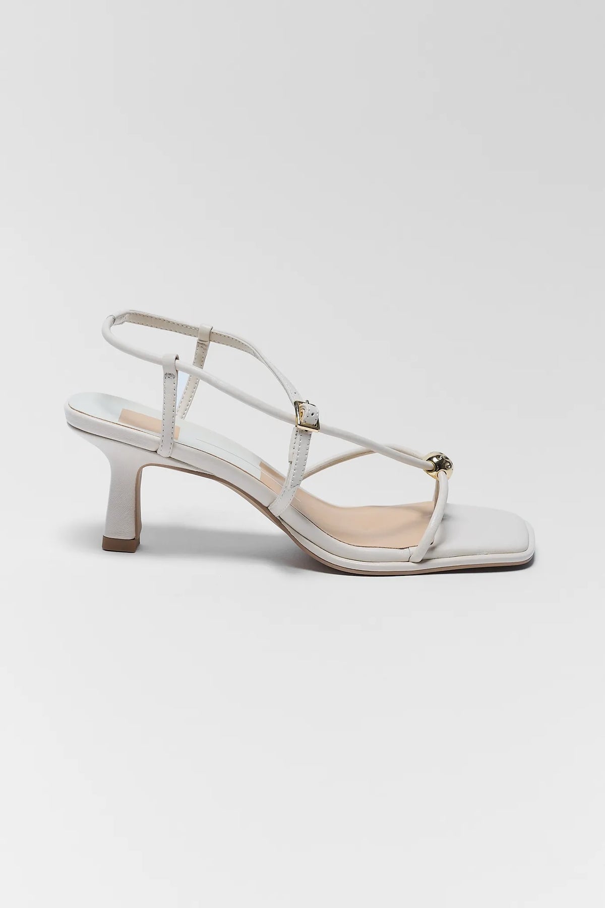 Dolce Vita Mylee Cream Strappy Kitten Heel - Side Profile View | Avara