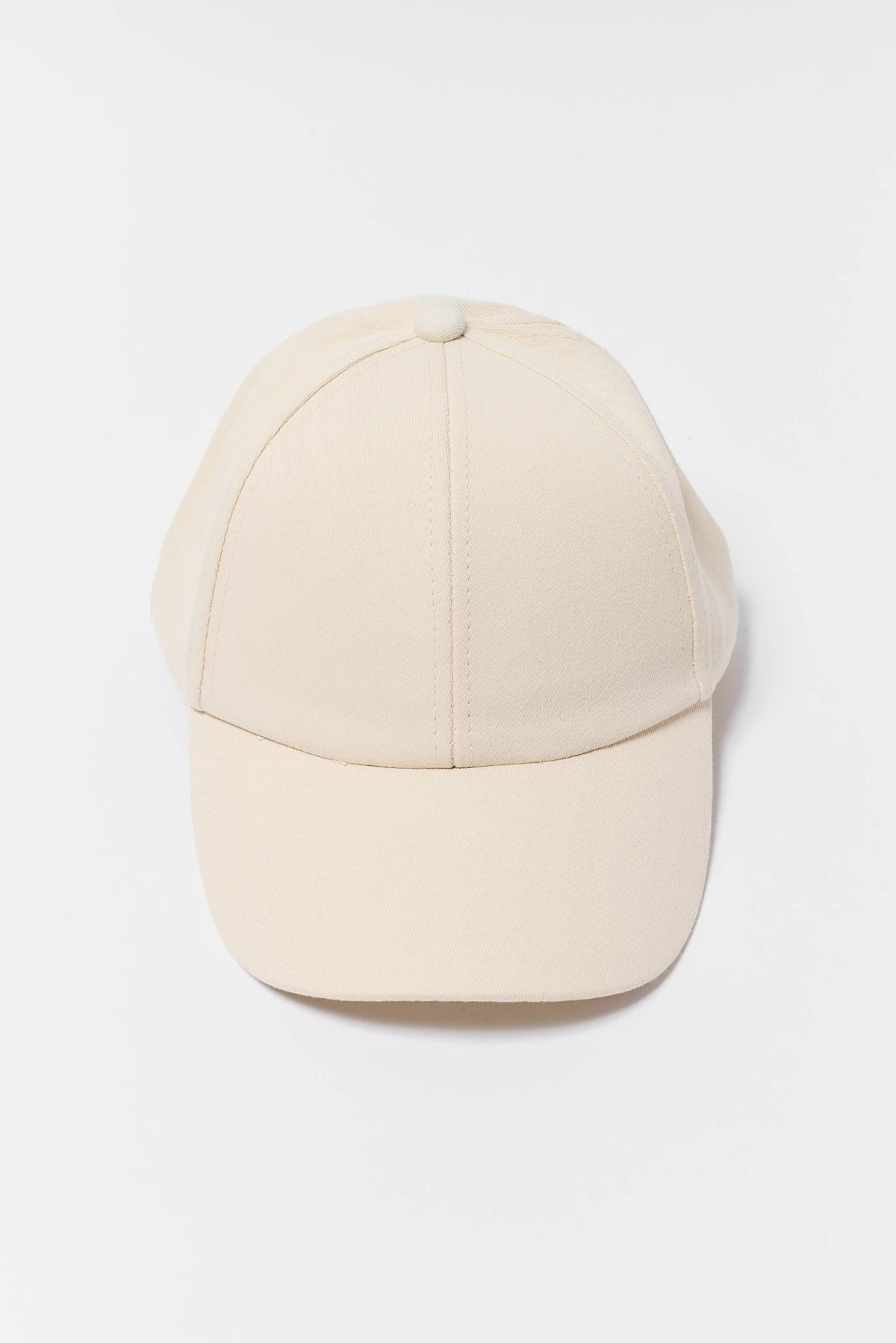 Ivory Cotton Baseball Cap - Front View | Avara