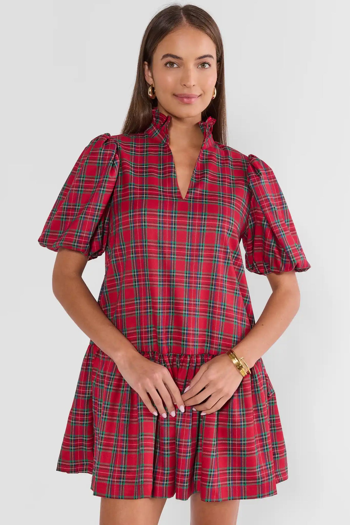 Corinne Plaid Mini Dress
