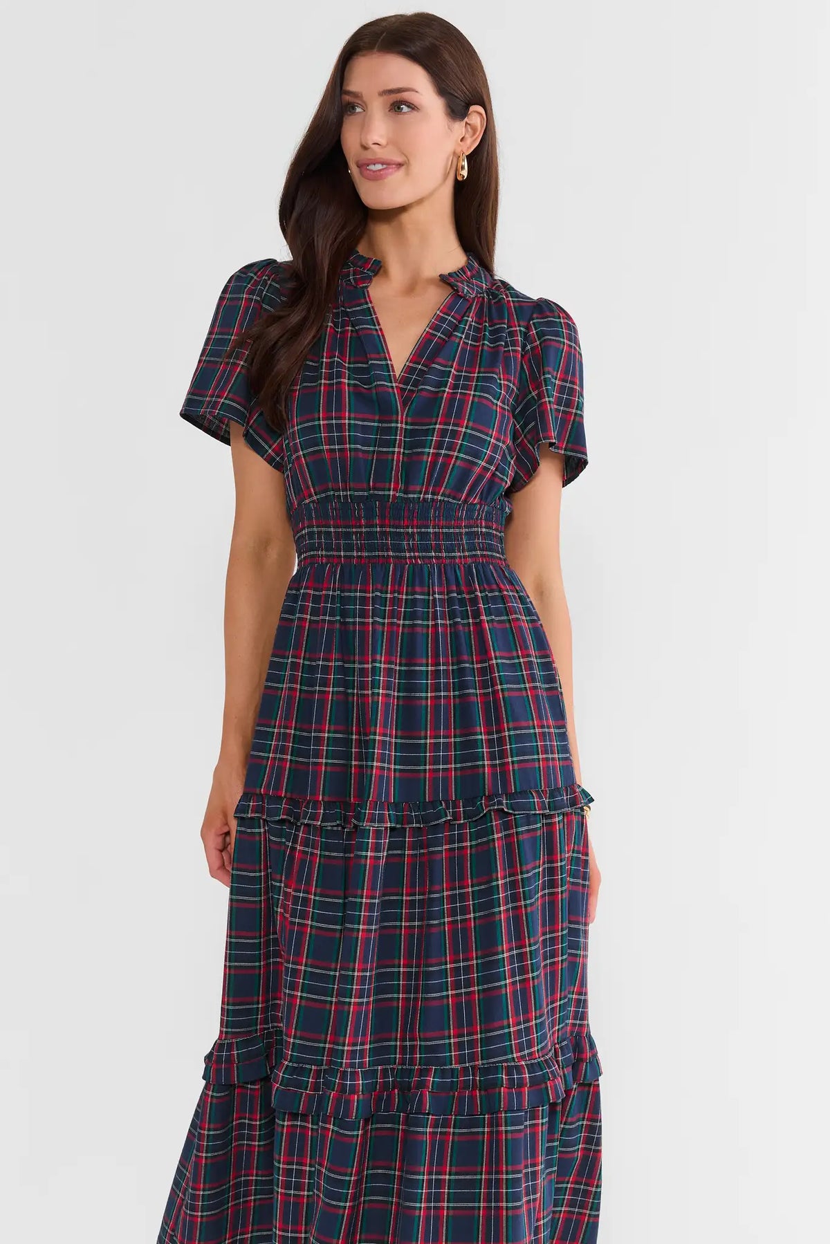Delise Plaid Maxi Dress