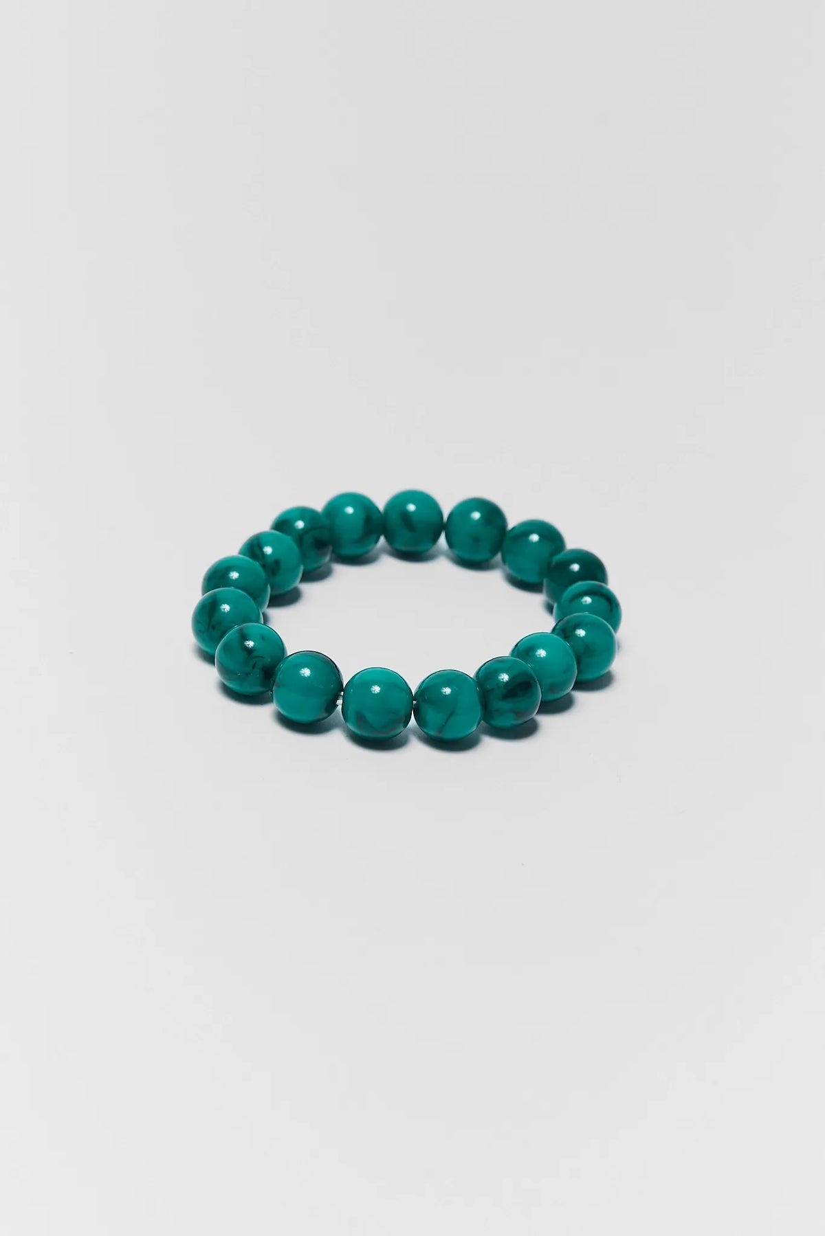 Teal Stone Stretch Bracelet - Flat Lay Detail | Avara
