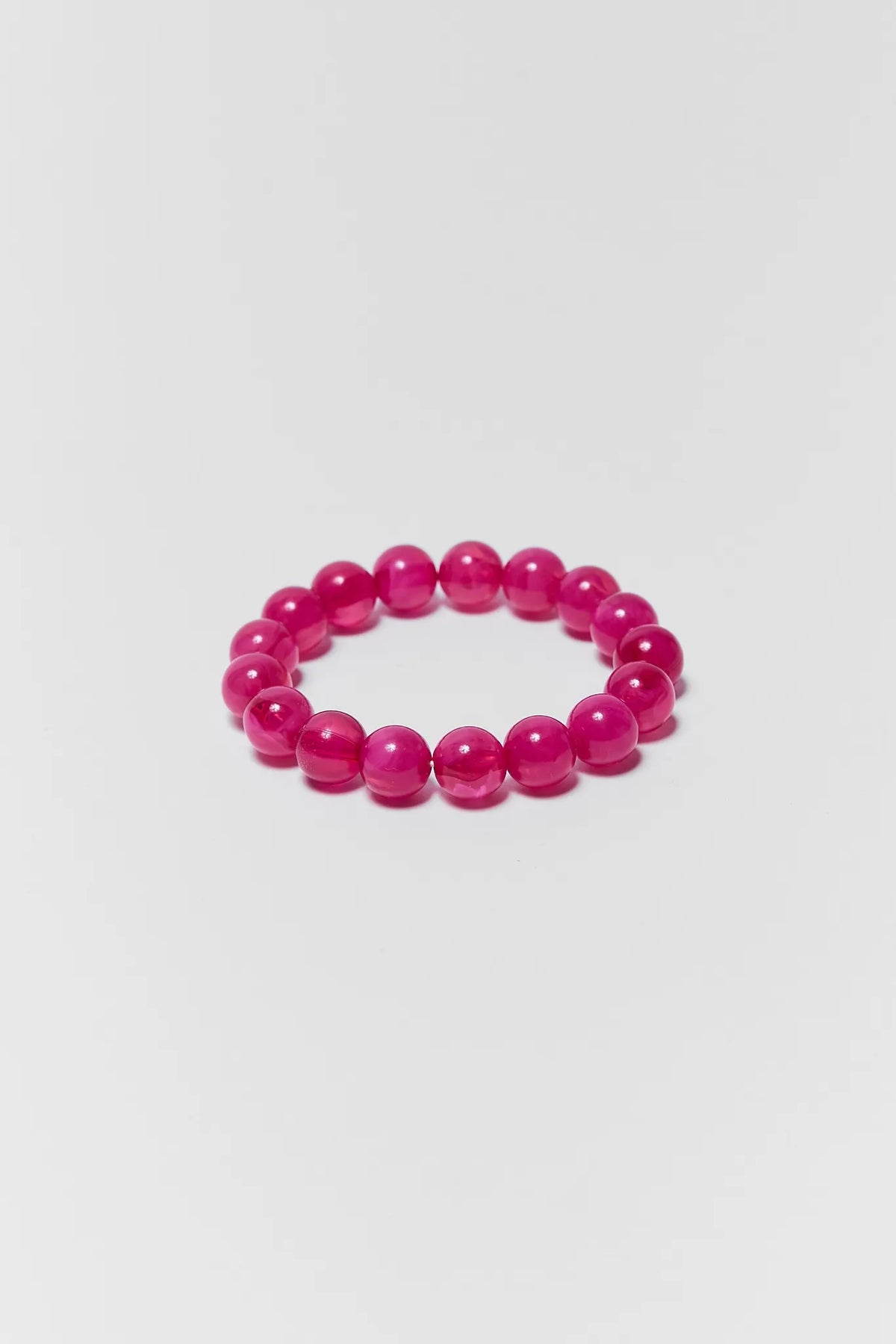 Pink Stone Stretch Bracelet - Flat Lay on White Background | Avara