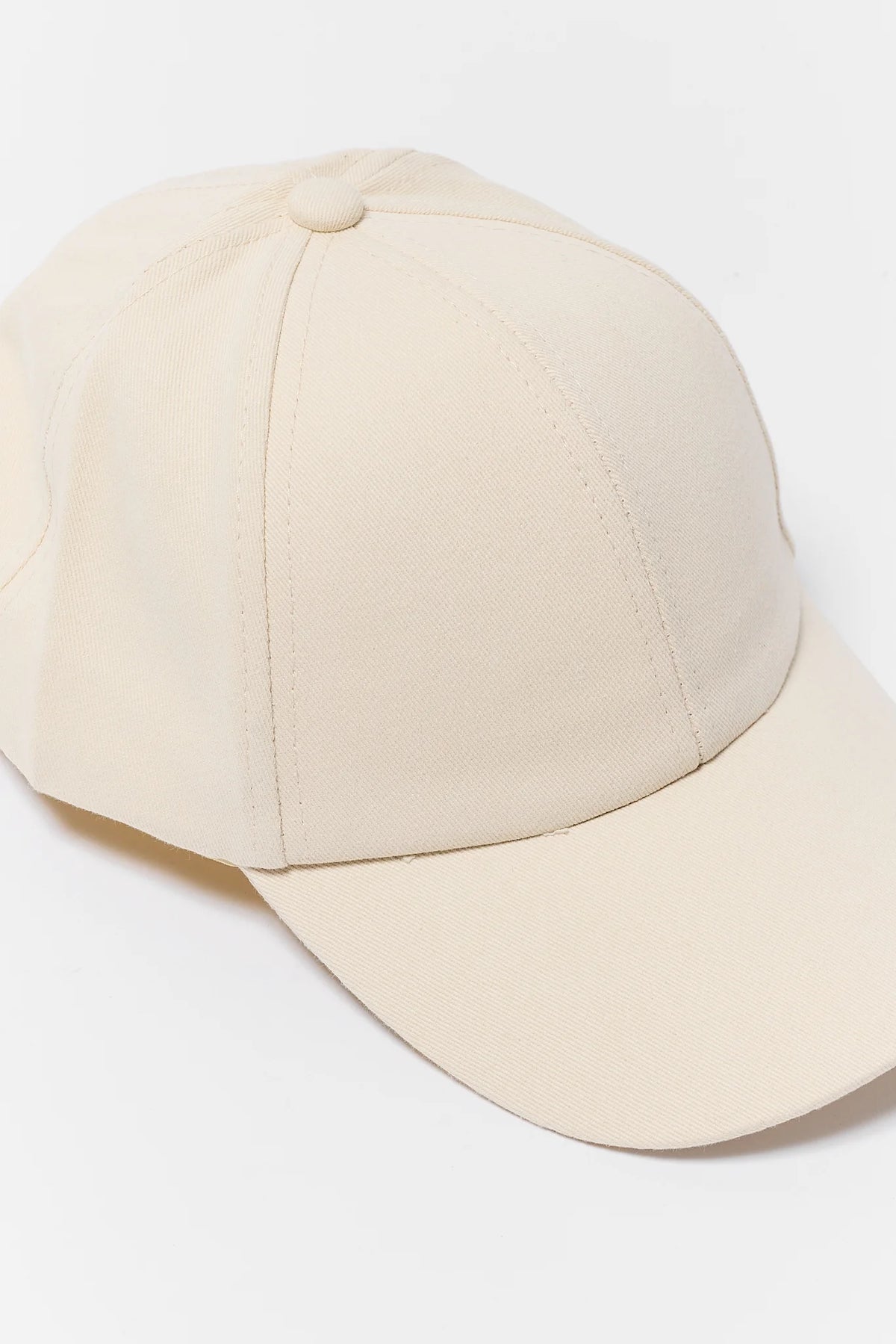 Ivory Cotton Baseball Cap - Side Angle Detail | Avara