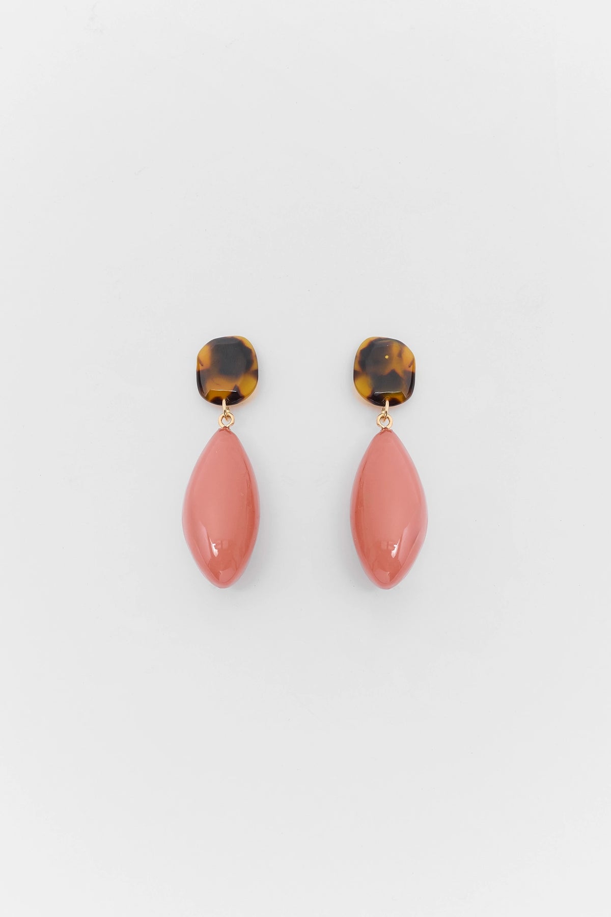 Pink Acrylic Drop Earrings