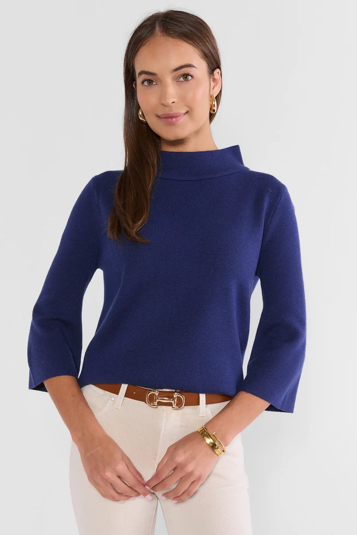 Jackie Navy Knit Sweater
