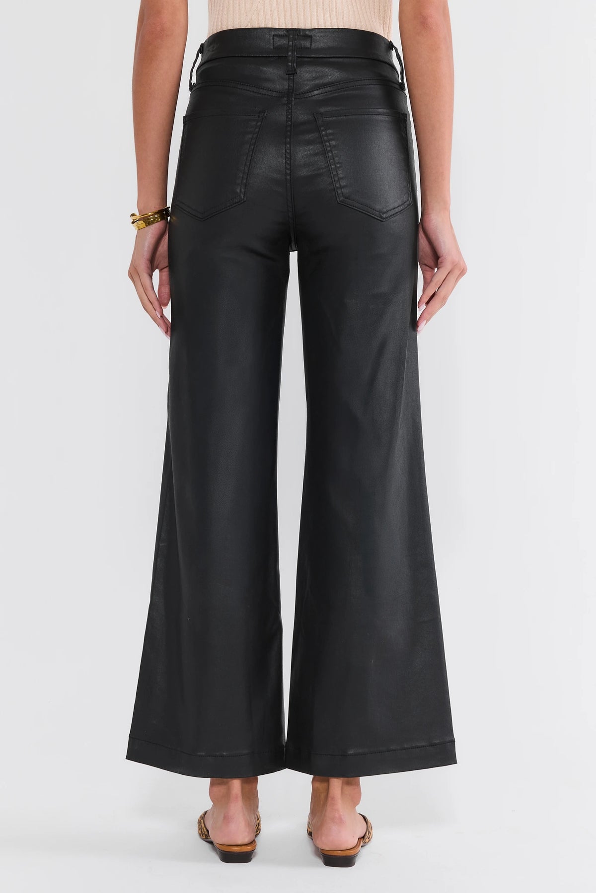 Meg Black Wax Coated Jeans by KUT