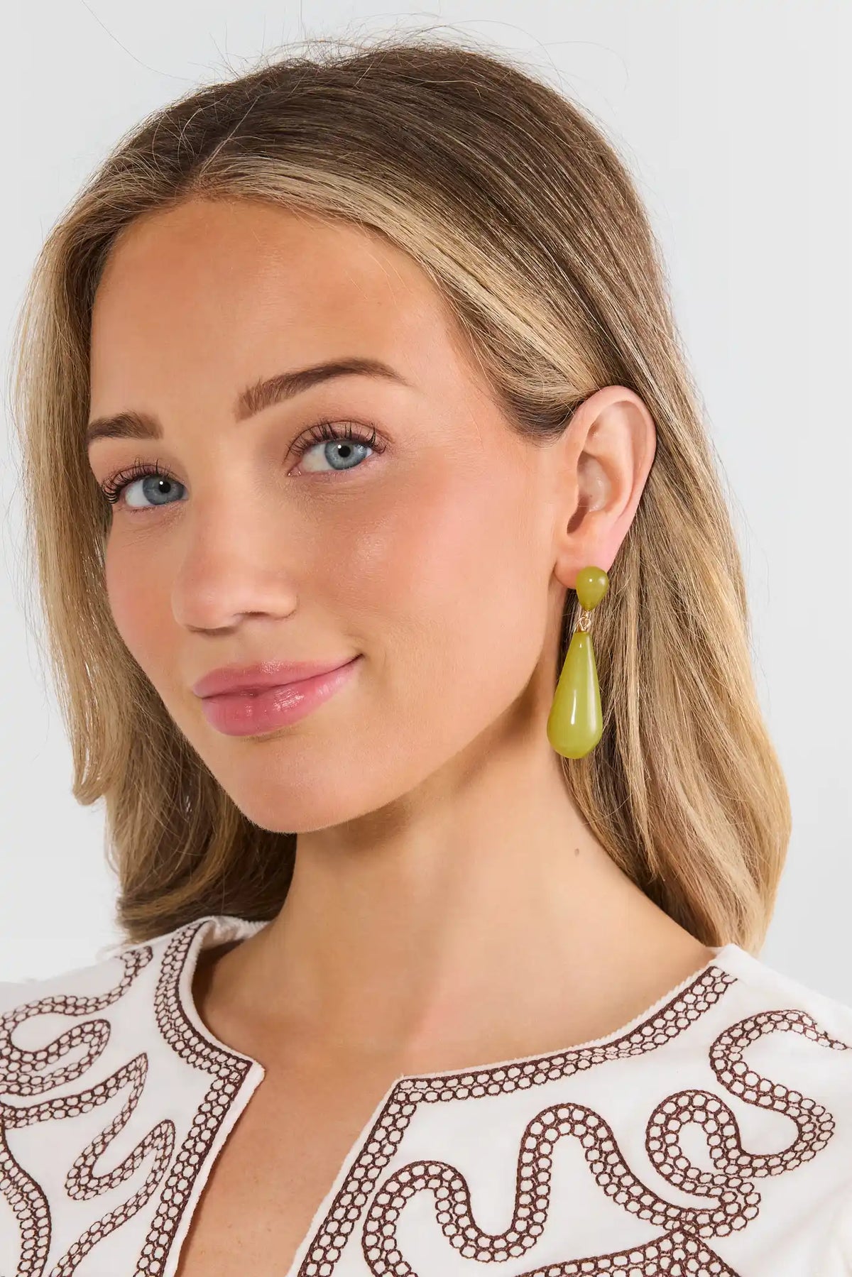 Green Teardrop Earrings