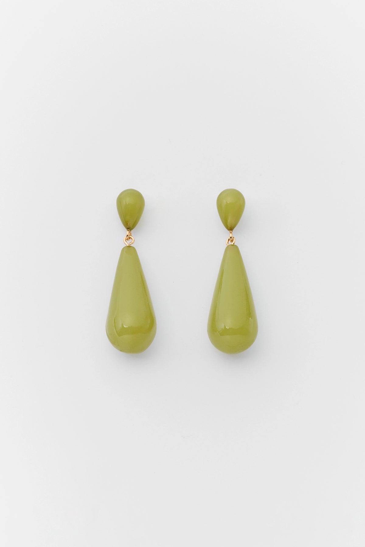 Green Teardrop Earrings