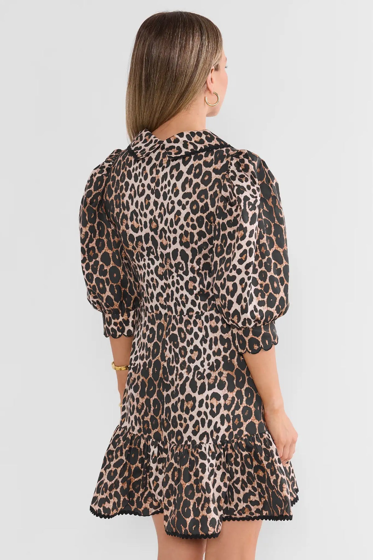 Betty Leopard Print Short Dress