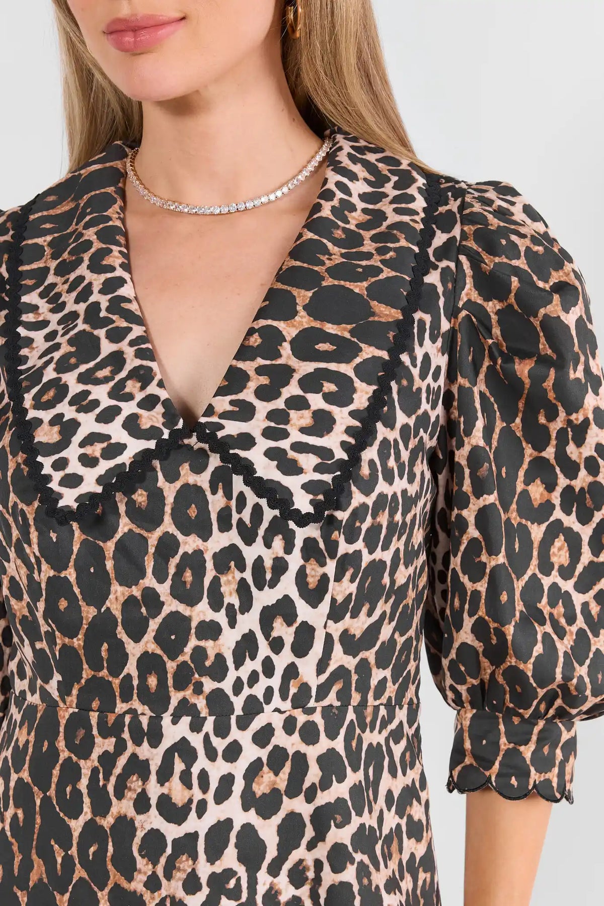 Betty Leopard Print Short Dress