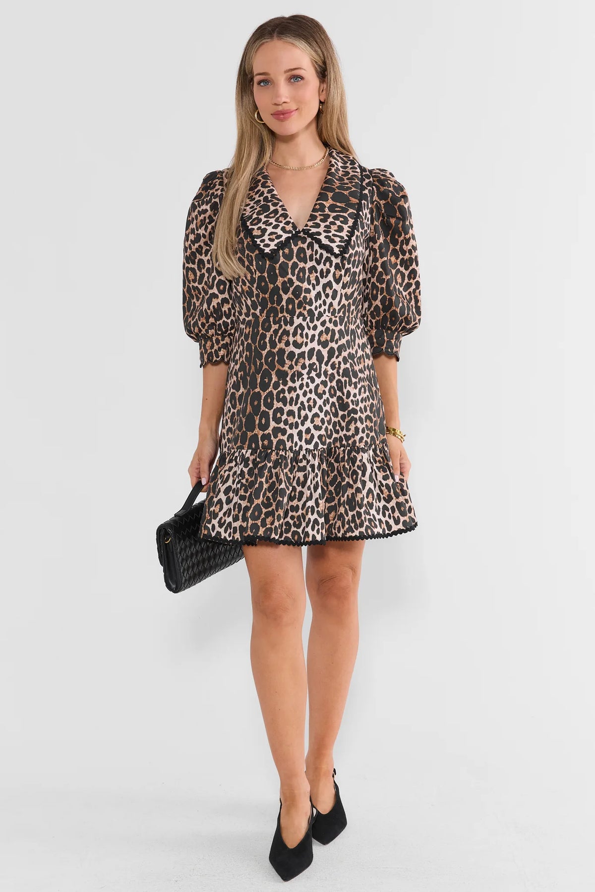 Betty Leopard Print Short Dress
