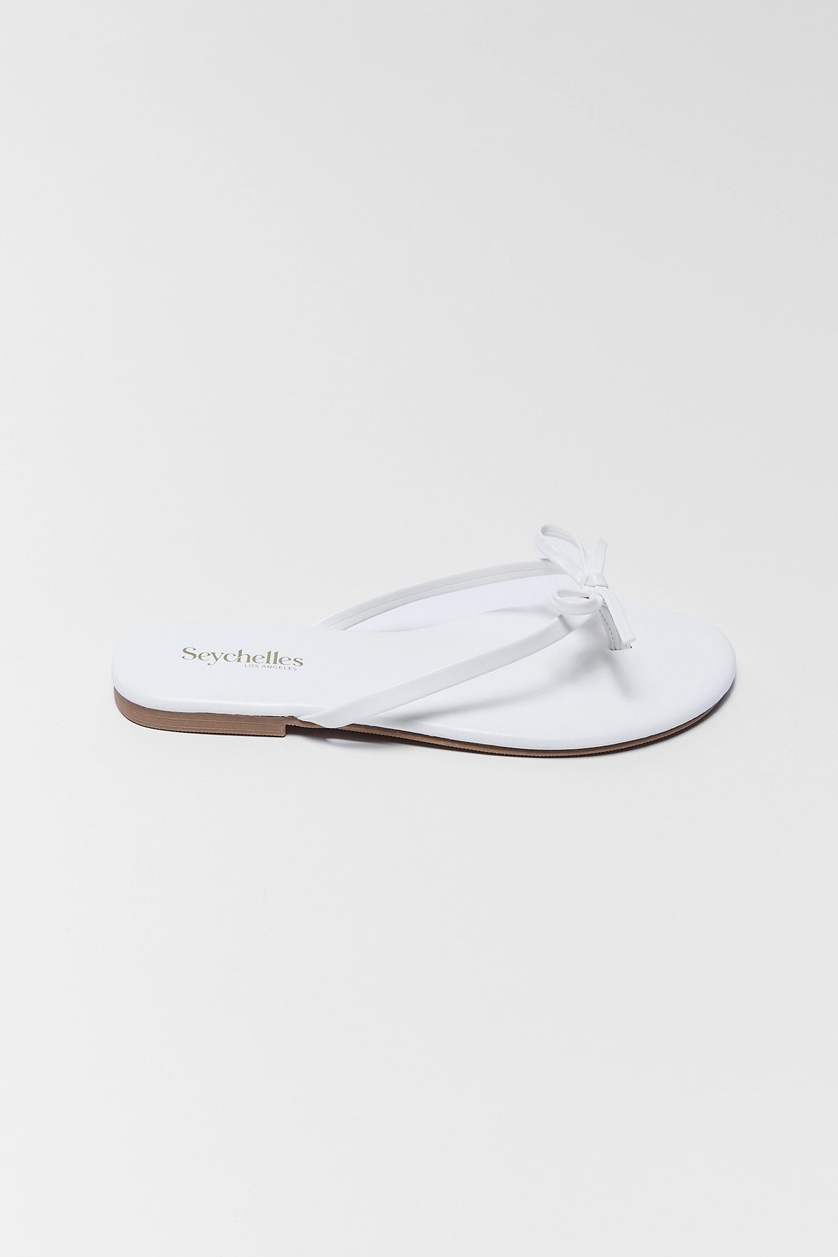 Seychelles Wish List White Bow Sandal - Single Side Profile | Avara